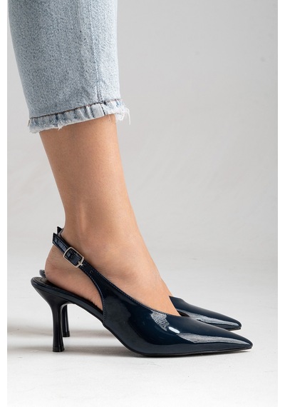 Esatsani Lacivert Rugan Arka Açık 9 Cm İnce Topuklu Özel Günler Davet Stiletto Kadın Ayakkabı Lacivert Rugan Esatsani Lacivert Rugan Arka Açık 9 Cm İnce Topuklu Özel Günler Davet Stiletto Kadın Ayakkabı Lacivert Rugan