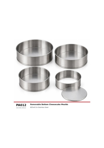 Fida Altı Çıkmalı Cheesecake Kalıbı Paslanmaz - Ø250 H60mm Inox