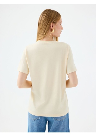 LOFT Regular Fit Kadın Tshirt K.kol Lf2039163 Q1.v1 Bej
