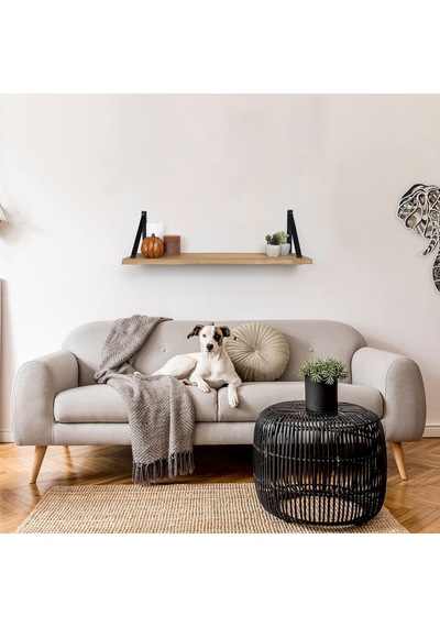 Duvar Rafı, Dekoratif Duvar Rafı, Masif Kayın Modern Duvar Rafı - 69 Cm Diğer