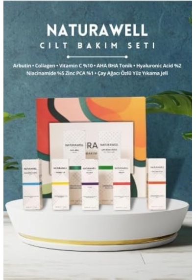 Cilt Bakım Seti 5li Serum + Aha Bha Tonik + Çay Ağacı Özlü Yüz Yıkama Jeli
