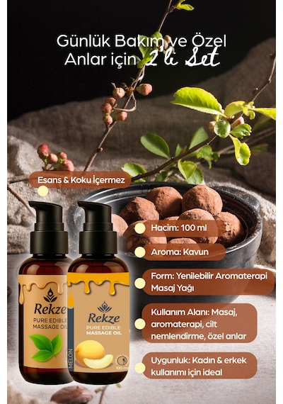 Natural & Kavun Aromalı Masaj Yağı 100 Ml Doğal, Ferahlatıcı Ve Rahatlatıcı Vücut Bakım Yağı - 744636970