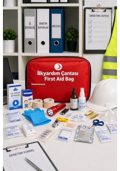 Denetim İlk Yardım Çantası Yönetmelik Uyumlu Denetime Uygun 50 Parça