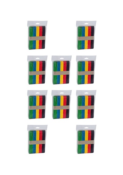 Abeslang Renkli Geniş Dil Basacağı Ahşap 500 Adet 50li 10 Paket