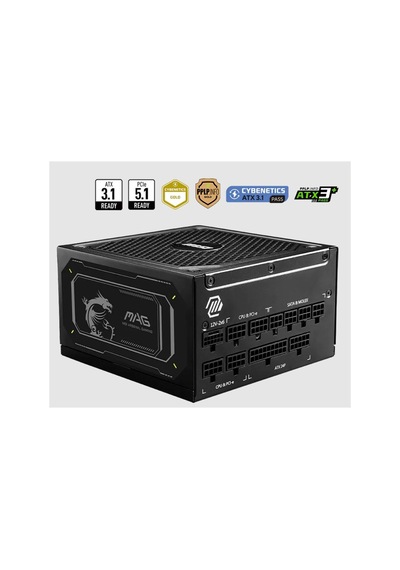 Mag A1000gl Pcıe5 Iı 1000w 80+ Gold Atx 3.1 Pcıe 5.1 Power Supply
