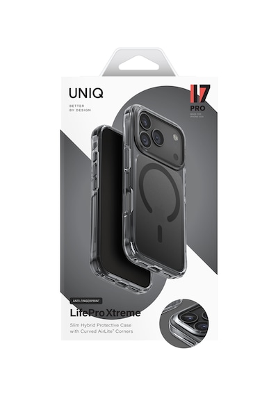 Apple Uyumlu iPhone 17 Pro Kılıf Lifepro Xtreme Airlite Köşe Teknolojisi Magsafe Kapak Sıyah