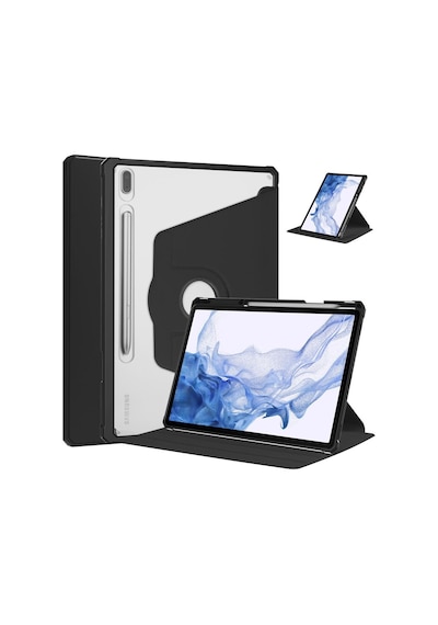 Samsung Uyumlu Galaxy Tab S7 Fe Lte T737 T736 T733 T730 Kılıf Termik Kalem Bölmeli Dönebilen Standlı Kılıf