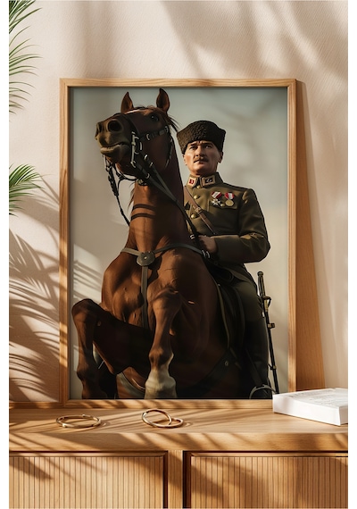 Huhuli Mustafa Kemal Atatürk Baskılı Tablo Huhu498
