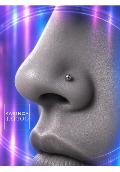 Titanyum Piercing Labret Tragus Flat Conch Dudak Nostril çok renkli