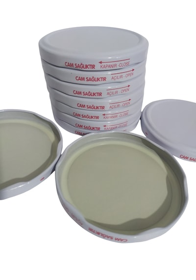 82 Mm Konserve Kavanoz Kapağı Beyaz Yüksek Sızdırmazlık