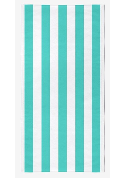 Çizgili Dijital Baskılı 75x150 Cm Plaj Havlusu YEŞİL
