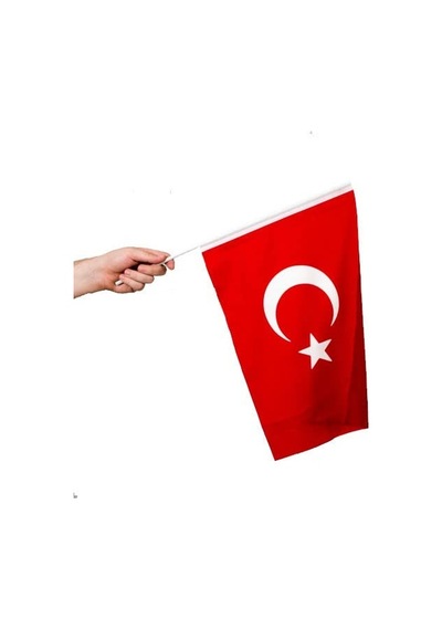 Sopalı Türk Bayrağı 50x75 Cm Alpaka Kumaş Diğer