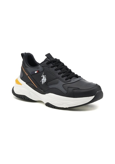 U.s. Polo Assn. Solidar 4pr Cilt Erkek Sneaker Spor Ayakkabı 867800000666 01 Siyah Siyah