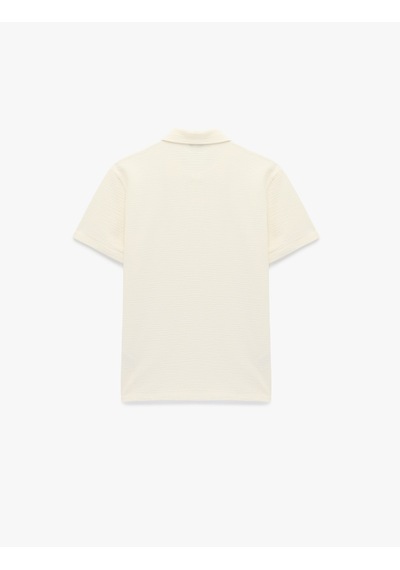 Koton Regular Fit Kısa Kollu Dokulu Pamuklu Polo Yaka Tişört Ekru 6sam10078mk