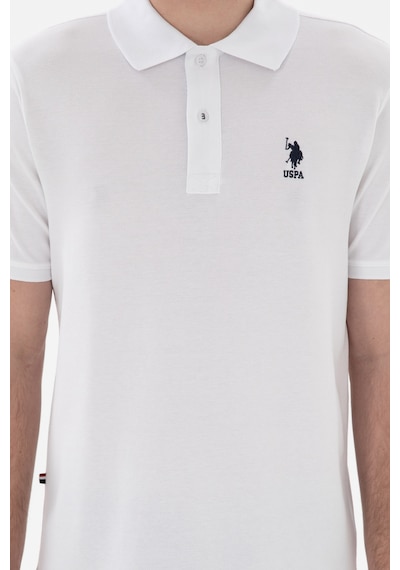 U.S. Polo Assn. Erkek Regular Fit Polo Yaka Beyaz Basic Tişört 50298031-VR013