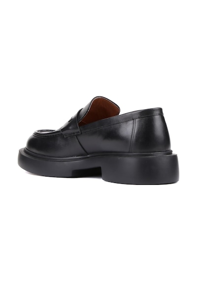 Shoetyle - Siyah Deri Bağcıksız Erkek Klasik Ayakkabı 250-2375-860-siyah
