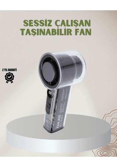 100 Kademeli Ayarlanabilir Mini Fan Dijital Ekranlı Serinletici 9M938ATDiğer