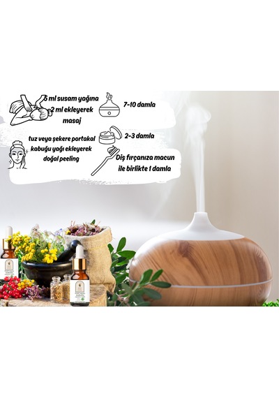 %100 Saf Portakal Kabuğu Uçucu Yağı 10 Ml - Soğuk Sıkım Doğal Aromaterapi Yağı 10 ML