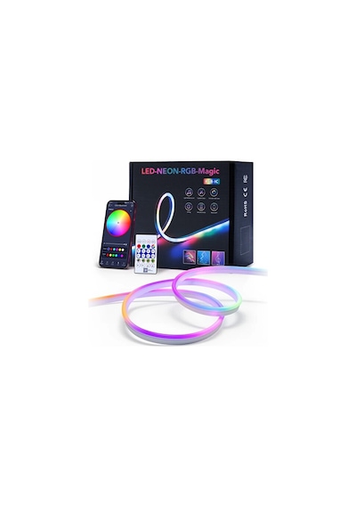 Rgb Şerit Led Telefon Kumanda Kontrol - Sese Duyarlı Animasyonlu - Parti Işığı - Parti Ledi
