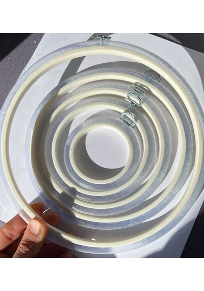 No:1 Yuvarlak Şeffaf Plastik Pano Kasnağı - 9.5cm - 10mm