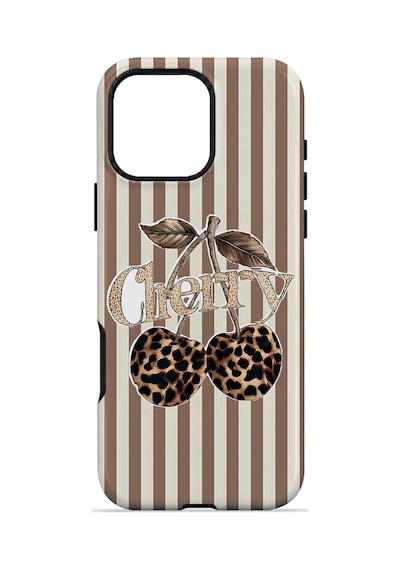 Velvoria Valestra Cherry Leopar Apple Apple iPhone Uyumlu 16 Pro Max Magsafe Koruma Kılıfı Valestra Magline - Cherry Leopar