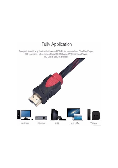 Speeduf 4239 Hdmi Kablosu 1.4b 3d 1.5 Metre Örgülü Hdmi Görüntü Kablosu