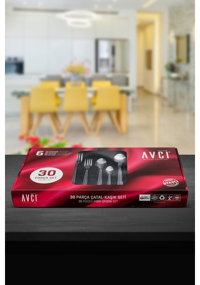 Avcı Yakamoz 30 Parça Çatal Kaşık Takımı