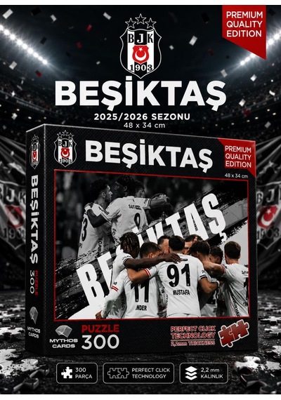 Mythos 300 Parça Puzzle Beşiktaş 2025/2026 Sezonu 48 X 34 Cm Resmi Lisanslı