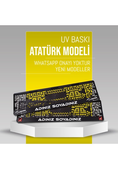 Atatürk Plakalık Yeni Logo, 2 Adet Premium Uv Baskılı Plakalık