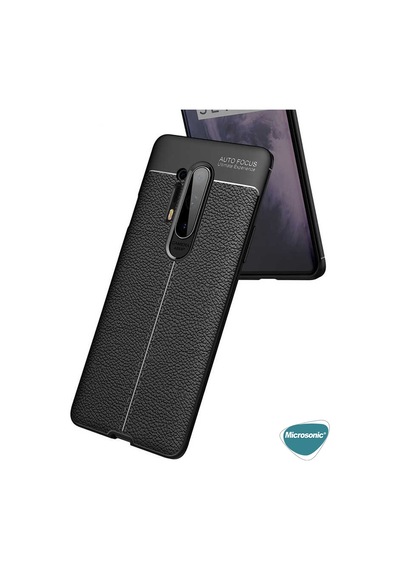 Microsonic OnePlus 8 Pro Kılıf Deri Dokulu Silikon