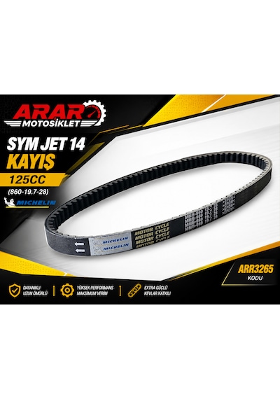 Sym Jet 14 Kayış-125cc 860-19.7-28 -mıchelın-arr3265 Siyah