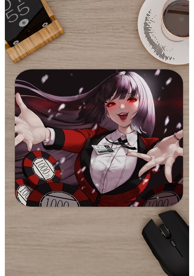 Kakegurui Anime V1 - 22x18 Gaming Kauçuk Kaymaz Taban Mouse Pad Fare Altlığı