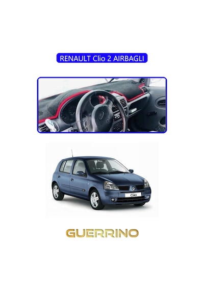 Renault Clio 2 Aırbaglıtorpido Koruma Halısı Mavi Kenar