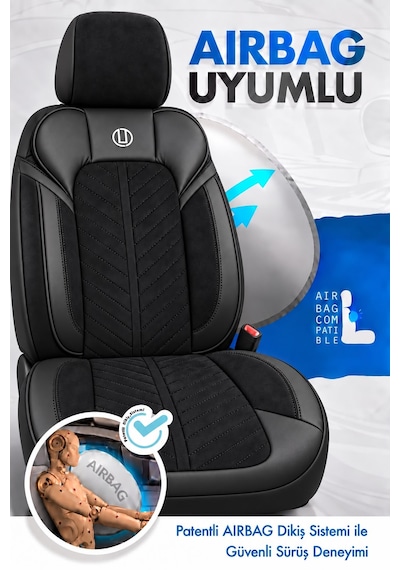 Kia Optima Shine Siyah Tay Tüyü Oto Koltuk Kılıfı Tam Set-kolay Montaj-terletmez-ortopedik 2000-2013
