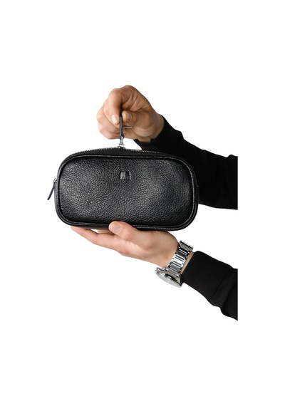 Mft Leather Hakiki Deri Unisex El Çantası Naina 1134 Flother Siyah