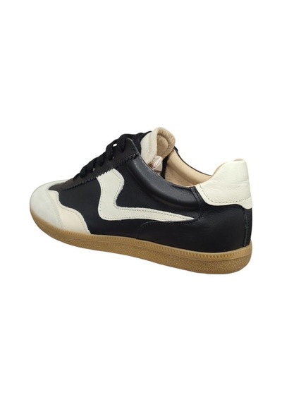 Mammamia D24ka-395 İnce Taban Deri Sneaker Kadın Ayakkabı Siyah