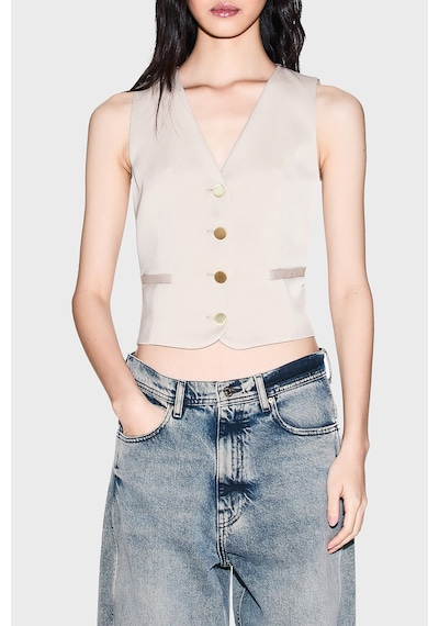 Armani Exchange Zincir Detaylı Regular Fit V Yaka Yelek Kadın Yelek Xw001954 Af21553 U6223 Bej Armani Exchange Zincir Detaylı Regular Fit V Yaka Yelek Kadın Yelek Xw001954 Af21553 U6223 Bej