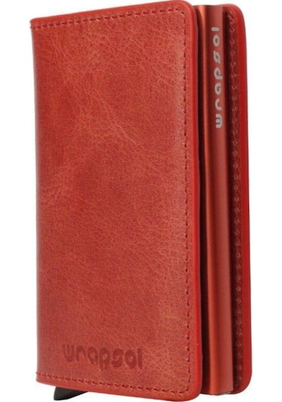 Wrapsol Mekanizmalı Cüzdan Akıllı Kartlık Book Karbon Gri 0 / Kırmızı Kırmızı