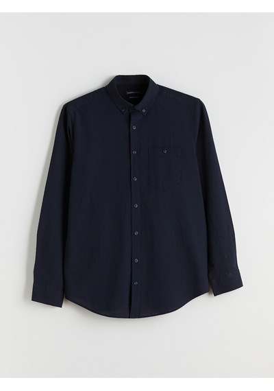 Lcwaıkıkı Classic Lacivert Regular Fit Uzun Kollu Erkek Gömlek