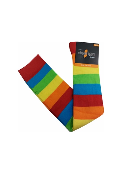 Design Socks Desing Çember Desenli Dikişsiz Dizüstü Çorap-Çok Renkli Design Socks Desing Çember Desenli Dikişsiz Dizüstü Çorap-Çok Renkli