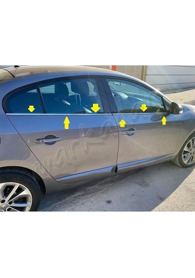 Markadan Renault Fluence Krom Cam Çıtası 2010-2016 4 Parça Paslan