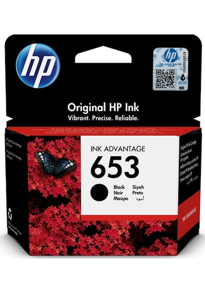 Hp 3ym75ae Siyah Mürekkep Kartuş 653