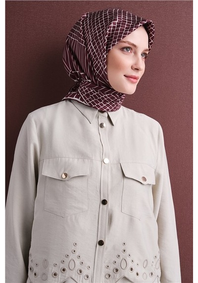Armine Saf İpek Twill Eşarp 9644d 04 Koyu Kot Mavi