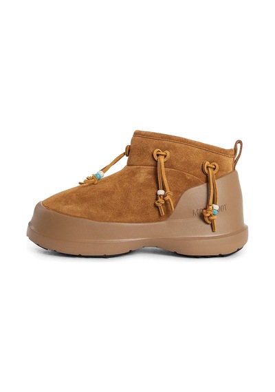 Bot Kar Kadın 80d2480100-m008 Moon Boot Luna Low Suede Beads Cognac Cognac