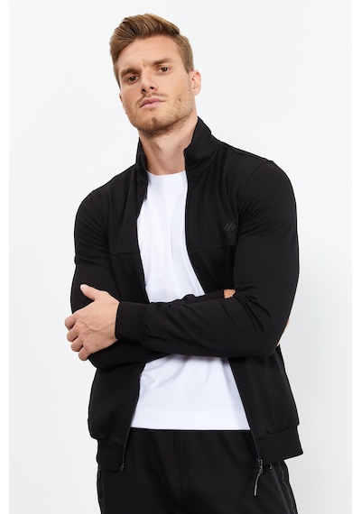 Tommy Life Siyah Dik Yaka Fermuarlı Standart Kalıp Klasik Paça Erkek Eşofman Takımı - 85152 Siyah