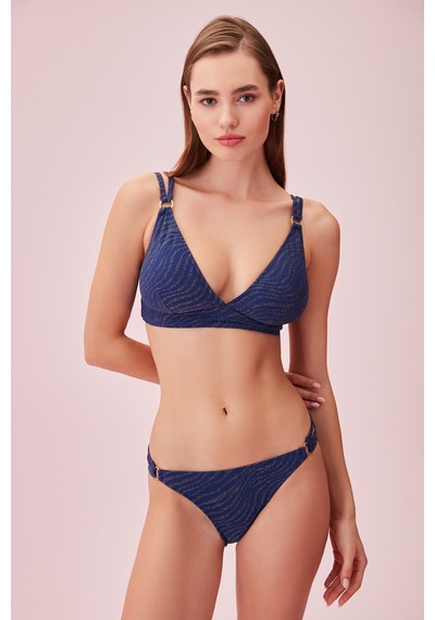 Suwen Üç Şeritli Dokulu Bikini Alt Sb24405t664
