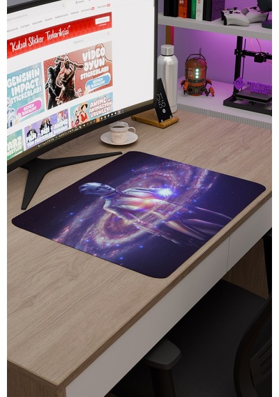 Mass Effect Kaymaz Dikişli Kauçuk Oyuncu Mousepad V4 - 48x40 Xl Gaming Mouse Pad Fare Altlığı