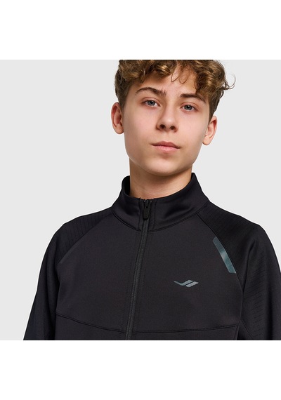 Lescon Siyah Çocuk Fermuarlı Sweatshirt 26b-3015