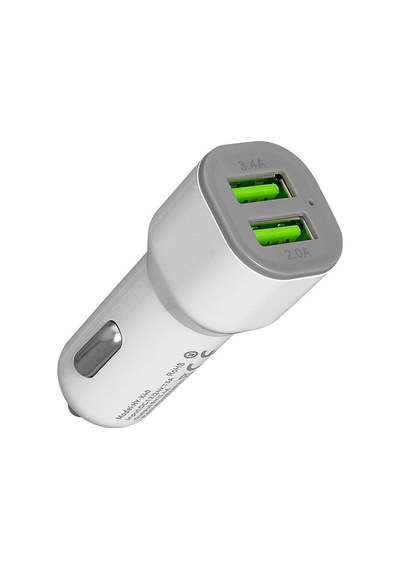 4 Adet Hytech Hy-x40 3.4a Hızlı Şarj 2 Usb Beyaz Araç Şarj Cihazı