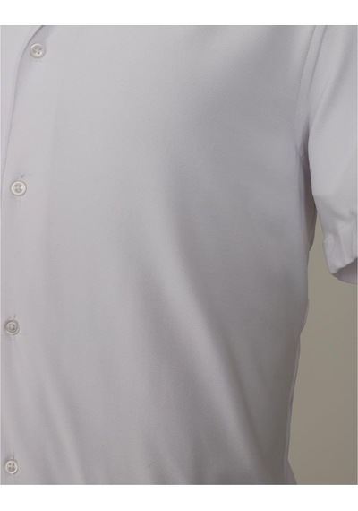 Uki Beyaz Comfort Fit Kısa Kol Gömlek Beyaz